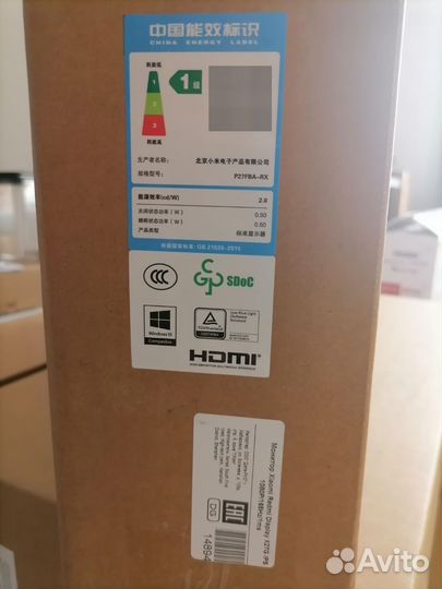 Монитор игровой 165 Гц новый Xiaomi 27