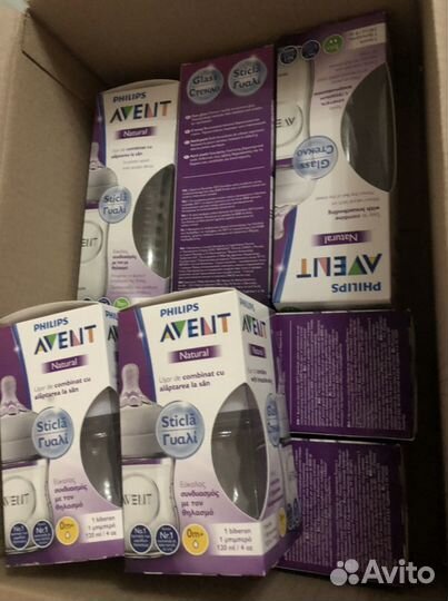 Бутылочки avent стекло
