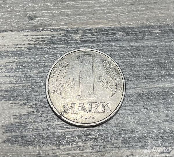 Монета 1 немецкий Mark 1972 года