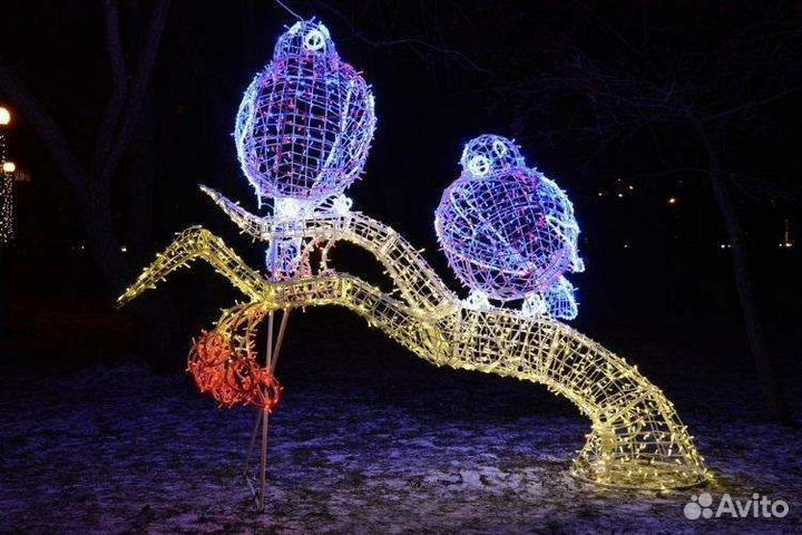 Большие светящиеся фигуры для улицы