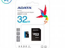Флеш карта microSD 32GB Adata Premier (SD адаптер)