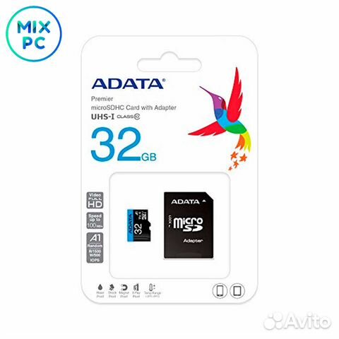 Флеш карта microSD 32GB Adata Premier (SD адаптер)