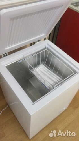 Морозильный ларь с глухой крышкой бирюса кх 155