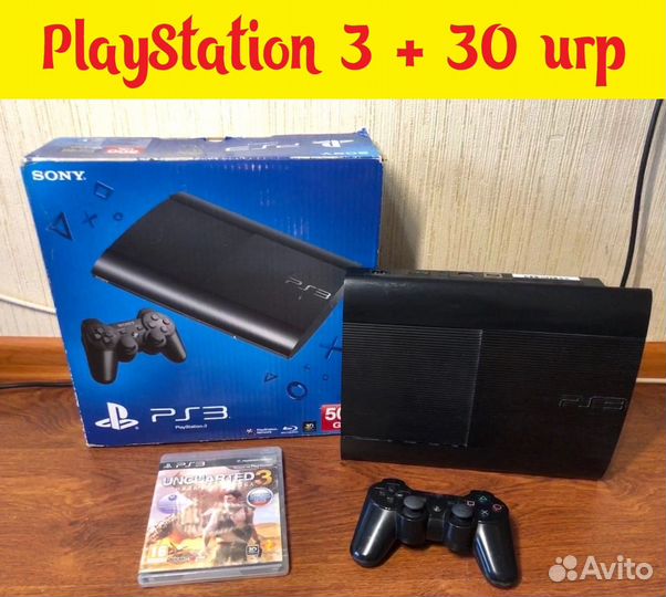 PlayStation 3 на 500GB + 30 игр