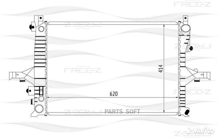 Радиатор охлаждения volvo S60/S80/XC70 98- 8601586