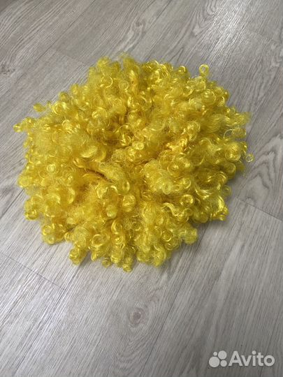 Клоунский парик желтый