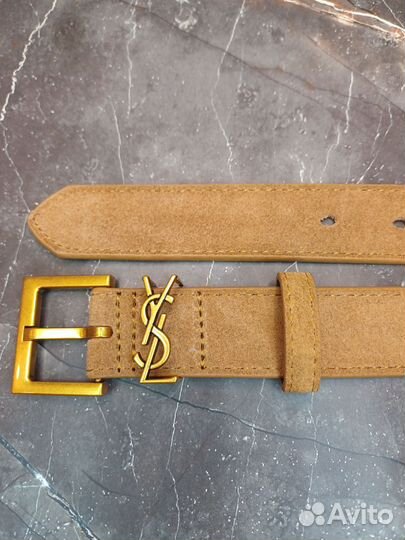 Ремень saint laurent замшевый