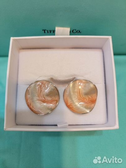 Серьги перламутр Италия