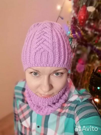 Шапка и снуд ручная работа