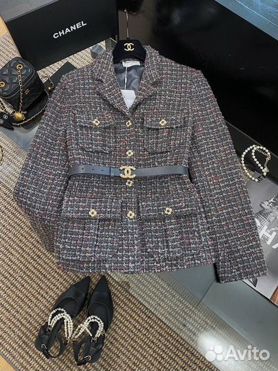Твидовый жакет chanel женский