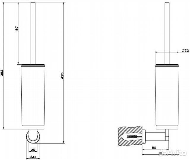 Ёршик для унитаза Gessi Accessories 38821-031