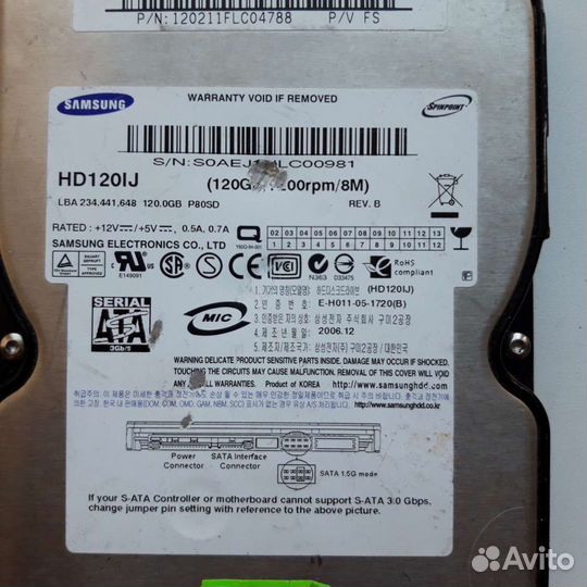 Жесткий диск hdd SATA