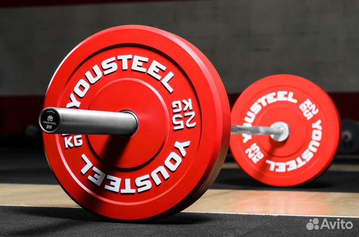 Диски каучуковые YouSteel цветные 5-25 кг