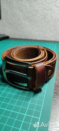 Мужской кожаный ремень ручной работы