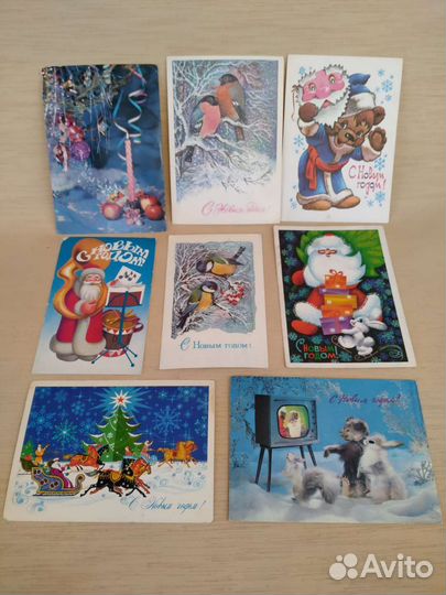 Открытки с Новым годом СССР 70-е гг