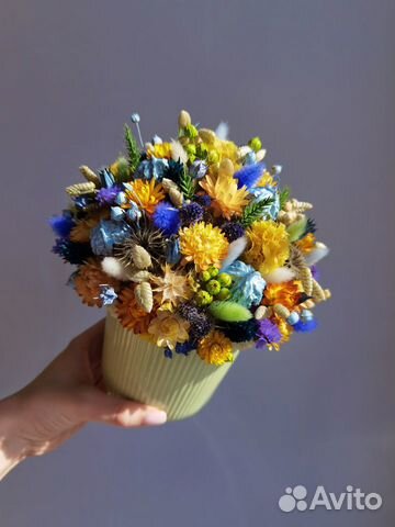 Интерьерный букет из сухоцветов