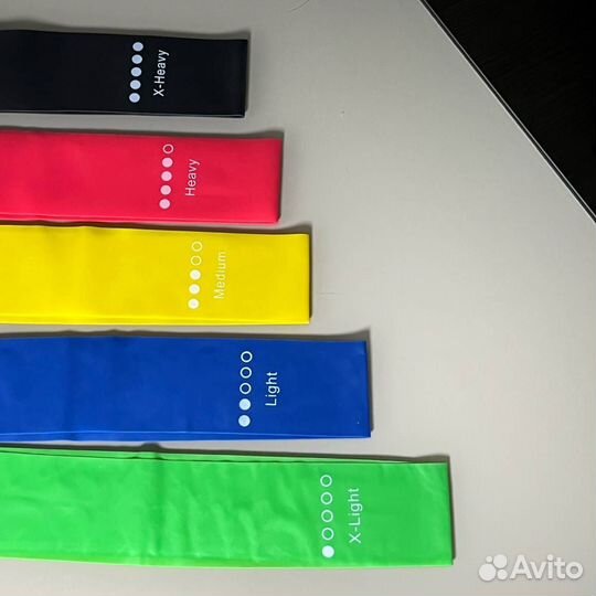 Фитнес-резинки эспандер набор 5 шт