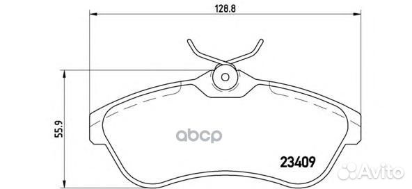 Колодки тормозные дисковые перед P 61 075 P