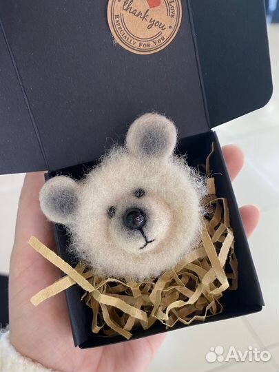 Брошки из шерсти