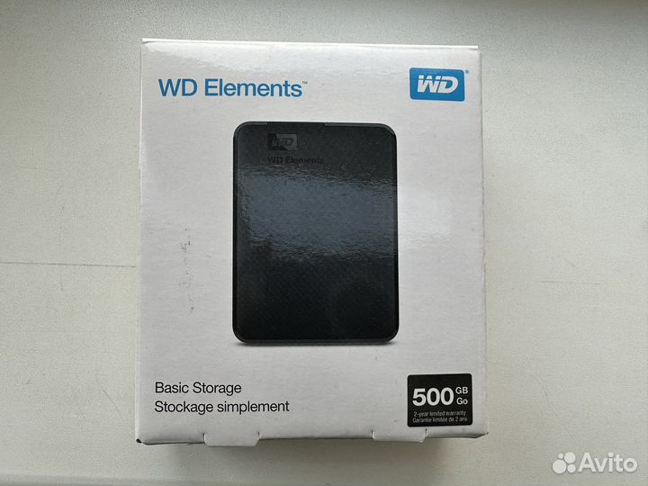 Переносной жёсткий диск WD Elements 500gb