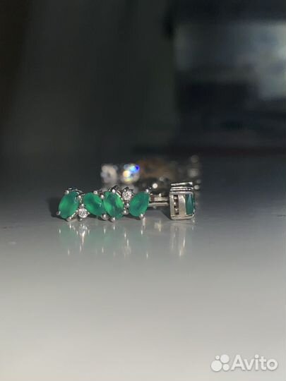 Серебряные украшения (серьги, кольцо, цепочка)