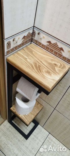 Подставка (стойка) для туалетной бумаги стиль лофт