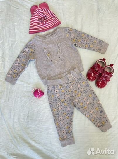 Костюм на 6-12 м с шапкой и ботинками Капика 21р