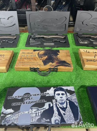 Топор кованый + нож в наборе