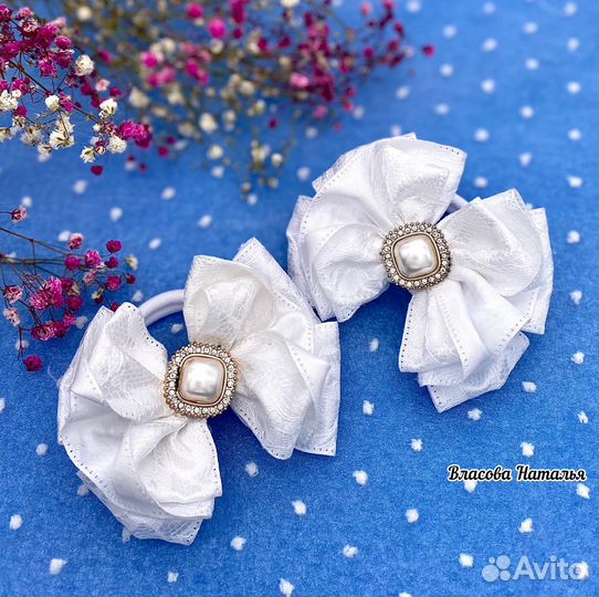 Бантики для волос ручной работы