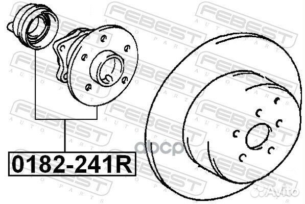 Ступица колеса зад прав/лев 0182241R Febest