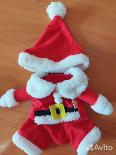 Костюм Санты для маленькой собачки