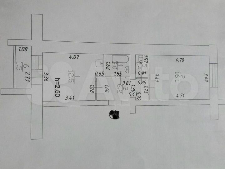 1-к. квартира, 39,2 м², 1/5 эт.