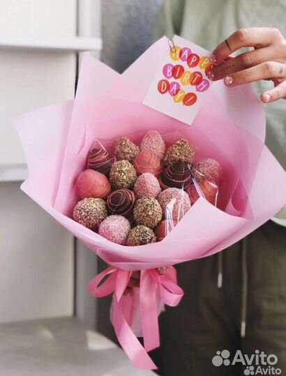 Букеты из клубники в шоколаде