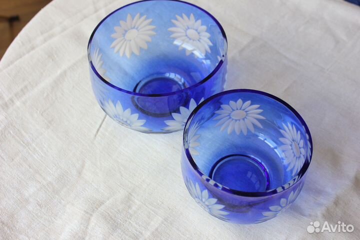 Ваза / Салатник / Конфетница кобальтовое синее сте