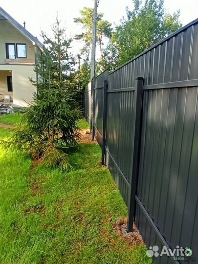 Заборы из профлиста / заборы из профнастила под кл