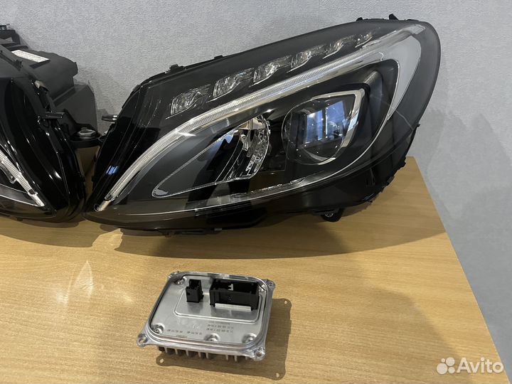 Фары Mercedes w205 дорестайлинг всборе с блоками
