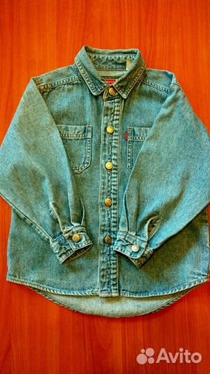 Рубашки:джин.(Levi's) и 3 шт х/б дет. 3-6 лет