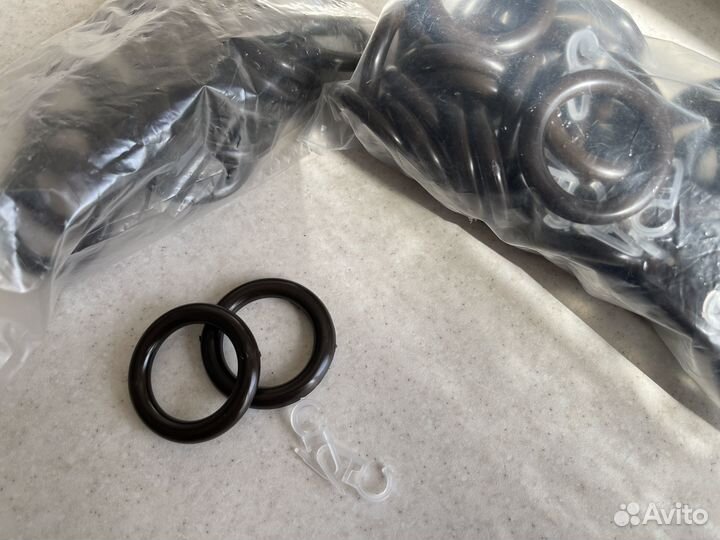 Кольца для штор с крючками венге