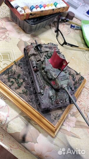 Собранная модель танка Т-34/86