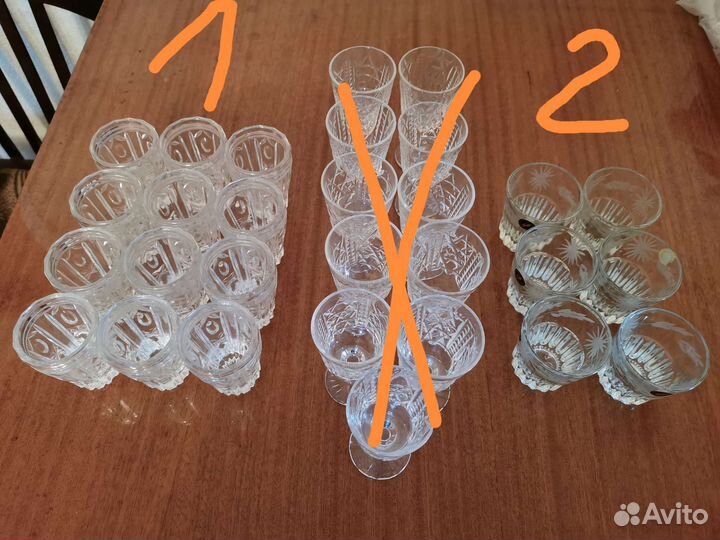 Рюмки/стопки из хрусталя СССР