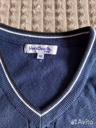 Жилет Непоседа джинс, юбка Непоседа 140