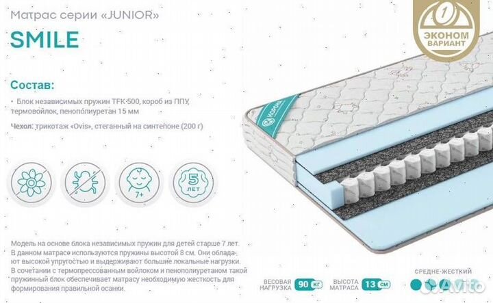 Матрас детский напрямую с фабрики