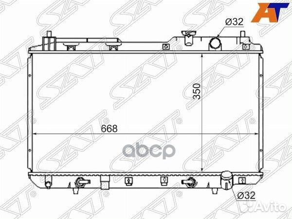 Радиатор honda CR-V 95-01 HD0004 Sat