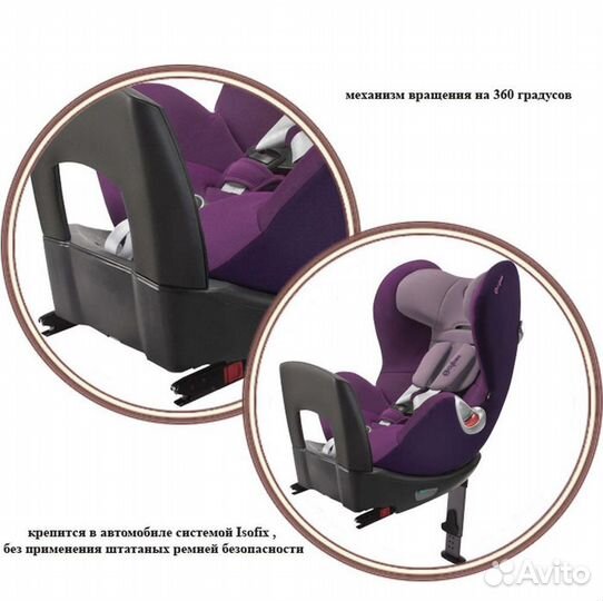 Детское автокресло Cybex sirona plus 0-18
