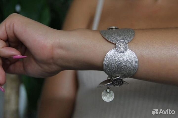 Браслет бохо посеребренный