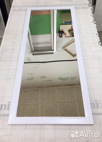 Зеркало 142х59см. в белом багете