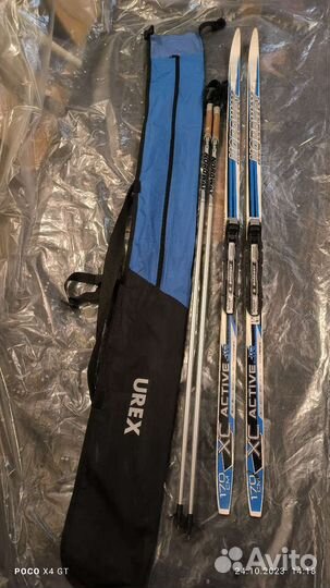 Лыжи беговые 170 см с чехлом