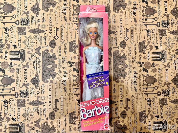 Barbie 1988 Fun-to-Dress в белом платье