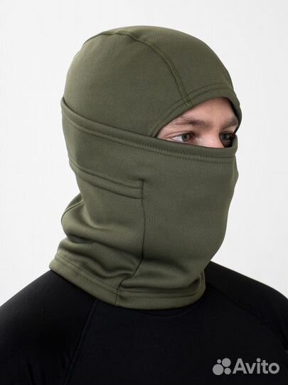 Балаклава тактическая зимняя флисовая Олива