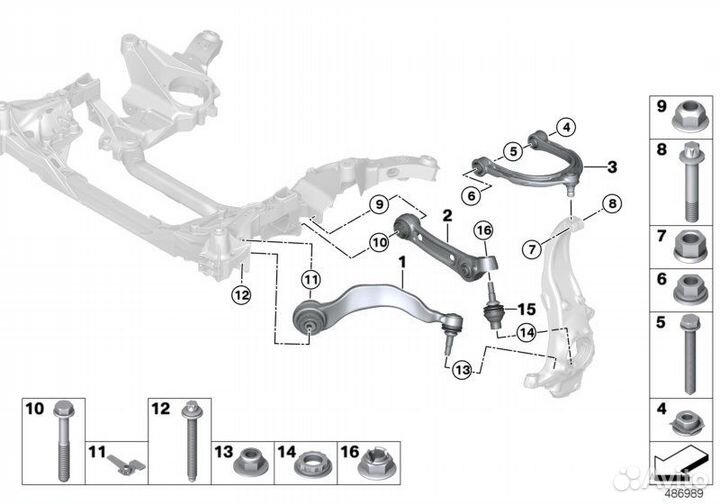 Рычаг передней подвески BMW M5 F90